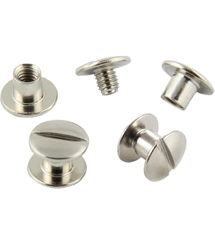 JJWNMLL Chicago Schroefklinknagels, 12 stuks, M5 x 20 mm, schroeven, lederen klinknagels, metalen klinknagels, Chicago-schroeven, voor lederen portemonnee, decoratie, boekbinderij (brons
