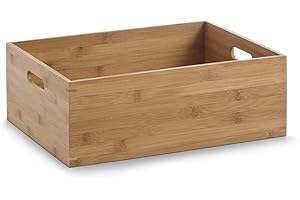 Zeller Present 13341 Caisse de Rangement en Bambou Taille M 40 x 30 x 14 cm