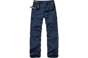 Jessie Kidden Hiking Walking Trousers Men,Quick Dry Convertible Lightweight Breathable Waterproof Outdoor Fishing Work Zip Off Cargo Pants