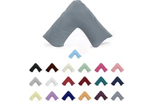 EGYPTO BEDDING EGYPTO Orthopaedic V Shaped Pillow Nursing Pregnancy Back Support Cases (Grey)