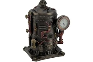 VERONESE DESIGN Veronese The Mysterious Container Steampunk Style Bronze Finished Desk Clock