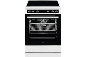 AEG Standherd mit Glaskeramik-Kochfeld 60 cm/Versenkknebel/Grillfunktion/A / CCB6206ABW