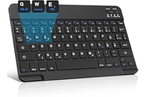 ‎JADEMALL JADEMALL Kabellose Tablet Tastatur QWERTZ Deutsches - Bluetooth Magnetisch ultraleichtes Tastatur mit iOS-Sondertasten für, Galaxy Tab, Xiaomi Pad, Lenovo,Huaiwei