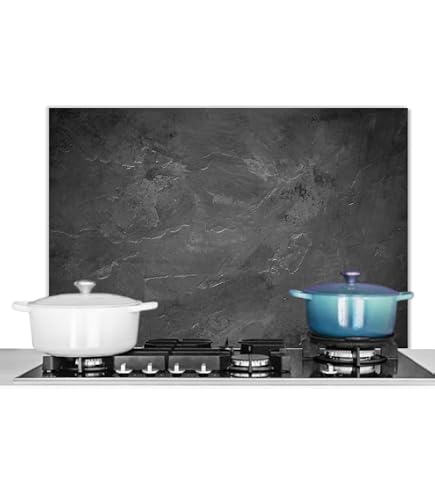 Paraspruzzi In Vetro DEQORI 100x50 Cm Con Motivo Papaveri Rossi - Pannello Posteriore Per Cucina E Bagno, Effetto 3D, Vetro Di Sicurezza 4 Mm