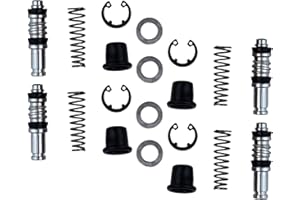 FLYLIN 4 Stück Hauptbremszylinder Reparatursatz, Motorrad Kupplung Bremspumpe Reparatursatz Kolbenfeder Reparieren 12,7 Mm, Master Zylinder Reparatur Satz Feder Dichtungen Reparatur und Wartung Handwerkzeuge
