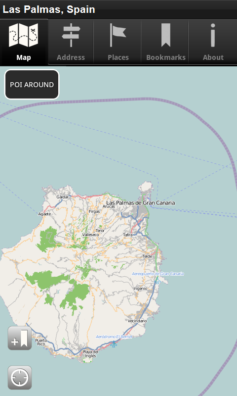Editable map Las Palmas Spain