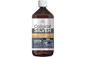 INSTITUT KATHAROS Colloidal Silver 20 PPM 1000 ml ● for Humans & Dogs ● Highly Bio Active Hydrosol Silver Water for Best Results ● Carbon Neutral ● 100% Natural : 2 Ingredients