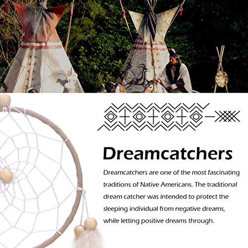 Soledi Dreamcatcher Indian Traumfänger gute Träume Geschenk und Dekoration für Haus (Kaffeebraun) - 5