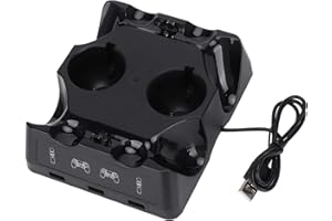 MISKALL Ladestation, DC 5 V Multifunktionaler Laderegler Vier Ladestationen für PS4/PS4/PS4 VR