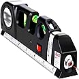 SHUANGYOU Laser Level Line Tool 3 Mode with 8-Foot Tape Measuring Device Multipurpose Metric Ruler Cross Laser Leveler Machine for Picture Hanging Tile Walls(18.5 * 6.2 * 83.5cm)
