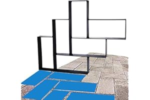 WATERALONE Walk Maker Mould L-shape Retangular Mold, Reusable Concrete Path Maker Mold Molding Yard Patio Lawn Garden DIY Walkway Pavement Paving Molds 50X40X4cm