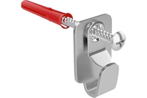 IKON PICTURE HOOKS Heavy Duty Steel Safety Picture Frame/Mirror/Canvas Hooks with Screws and Plugs for Solid Wall (Pack of, 2)