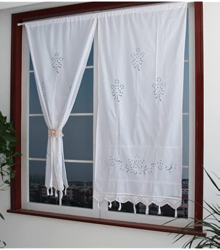 Zenoni & Colombi Telo Tenda Ricamata A Mano Filet Floreale Made In