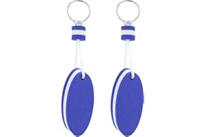 PEUTIER 2uds Llavero Flotante para Barco, Práctico Llavero Boya Flotante Azul Llavero Flotante de Espuma con Forma Ovalada Llaveros para Navegación Pesca Surf Deportes Acuáticos Al Aire Libre