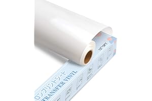 YRYM HT Heat Transfer Vinyl - 12" x 5ft White Premium HTV Vinyl Roll for T-Shirts,White Iron on Vinyl for DIY Heat Vinyl Design - Easy to Cut & Weed (White)