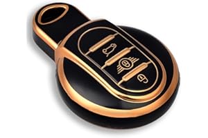 OFFCURVE Funda Llaves Coche Carcasa Llave, Funda Mando Coche Carcasa Mando 3/4 Botones Apta para BMW Mini Cooper S D SD One F54 F55 F56 F57 F60 R55 R56 R57 R58 R59 R60 Cabrio Clubman Countryman Hatch
