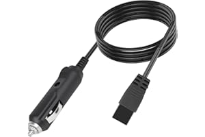 vsshe 180cm Cable de mechero para Nevera Portátil Alpicool, DC 12/24V 10-16 A Cable de alimentación para Refrigerador de Coche, AC Adaptador Car Refrigerador Congelador de Nevera