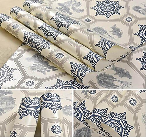 Chinese Wallpapers Living Room Backdrops 3d Stereo Classical Chinese Wallpaper Study Bedroom Tea House Arcade Waterproof Pvc0.53M * 10M,C