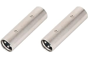VANDESAIL XLR Gender Changer, 3 Pin XLR Adapter Coupler Male to Male 2 Pack