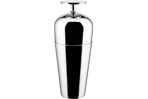 Alessi The Tending Box GIA26 - Parisienne Design Cocktail Shaker, med en nedre och en övre glas med knopp, i 18/10 rostfritt
