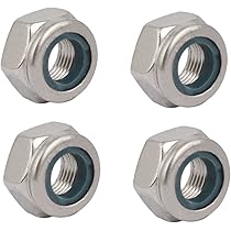 Sourcingmap 8 Stück M10x1mm Edelstahl Flanschmuttern - 304 Edelstahl Sechskantmuttern