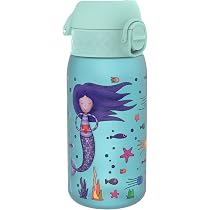 Gourde Enfant ION8 350ml - Anti-Fuite, Sans BPA, Lavable Lave-Vaisselle - Motif Crocodiles