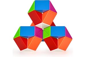 Cubo di Serpente con 24 Blocchi, Agitarsi Serpente, Maomaoyu Giocattolo Puzzle Cubo di Plastica, Twist Puzzle Toy per Bambini e Adulti Festa Sacchetto di Riempimento (Arcobaleno)