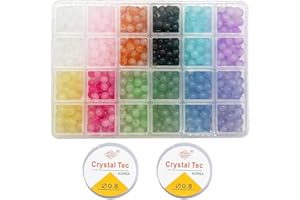 WYAHYQ perle di vetro 8mm 12colori 520pcs perline per braccialetti bambini collane gioielli perle per bigiotteria lavori uncinetto