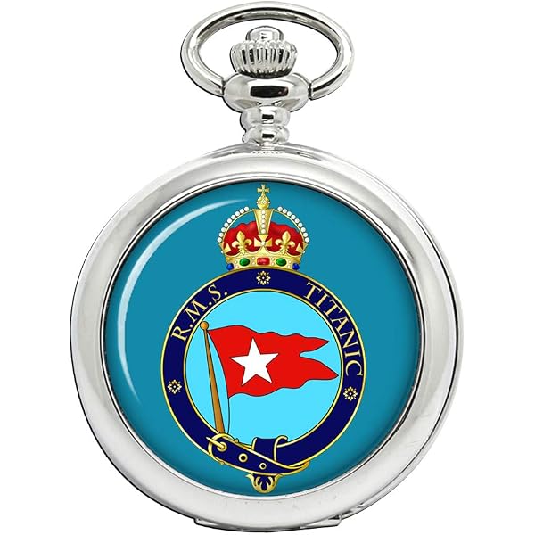 Montre De Poche Titanic "Hunter" - Cadran Blanc Avec Chiffres - Seconde Petite Aiguille - Chaîne Albert 30 Cm Inclus - 14