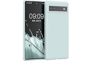 kwmobile Funda para Google Pixel 6a Carcasa - Ultrafina de TPU y Silicona con Bordes elevados anticaídas - Menta Cool
