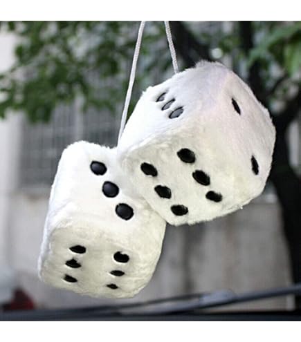 Simoni Racing Microfibre Big Dices 10x10cm - Bleu Avec Des Points Blancs Set De 2 Pieces