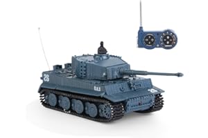 Buosha VGEBY1 RC Tanque Juguete, 1/72 Escala 4 Canales Alta simulada Control Remoto Mini Tanque Juguete para niños Regalo