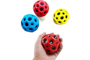 Akayoo Astro Jump Ball,3PCS Moon,Planeten Hüpfbälle,springstöcke,springende,Space Theme Bouncy Balls, Mini Bouncing Toy, Balls for Kids Party Gift,-a