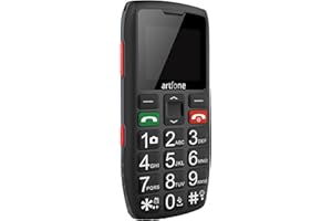 artfone C1 Schwarz - Seniorenhandy ohne Vertrag丨Mobiltelefon mit großen Tasten丨GSM Dual SIM Rentner Handy丨die Zeitansagefunktion丨SOS Notruftaste丨1,8 Zoll Farbdisplay丨FM丨1800mAh Akku丨Kurzwahl丨USB-C