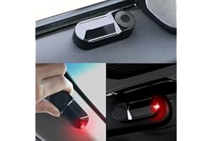 JOKINSYBER Solar-Powered Fake Car Alarm Flashing Light - Dummy Alarm Box with Red LED, Intelligent Sensor, USB Backup, Enhances Van Security- Anti-Theft Measures, Solar Power Simulated Car Alarm LED Light