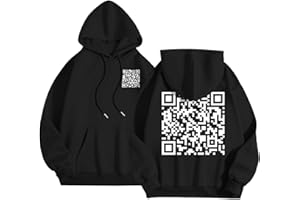 SANARYUN Funny Fu Qr Code Fuck-You Hoodie Herren Damen, Lustig Sweatshirt Mit Kapuze Humorous Hidden Message Shirt Funky Trend Y2K Hoodies Teenager Mädchen Qr Code Pullover Weihnachts Geschenk Unisex