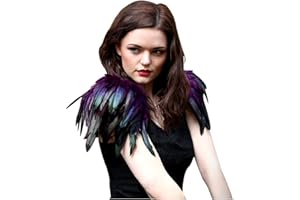 keland Paquete de 2 iridiscentes naturales con pliegues en forma de epaulet. (Púrpura)