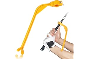 FINGER TEN Entraînement au Swing de Golf Brassard avec entraîneur de Swing de Golf Jaune et Balle Golf Entraînement Gonflable Outil de pompage 4 Pack Sets