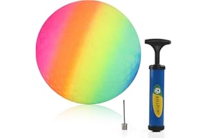 Lonimia Palla arcobaleno in PVC, per bambini, palla da gioco in PVC, per interni ed esterni