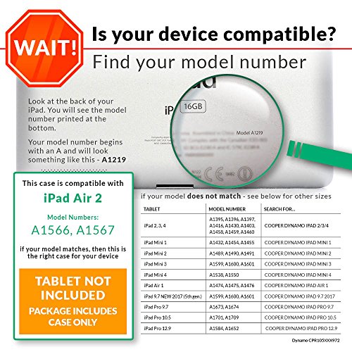 Cooper Cases(TM) Dynamo iPad Air 2 Hülle für Kinder in Orange + Frei Displayschutzfolie (Leicht, ungiftiger EVA-Schaum, haltbares Design, Extraschutz, Freier Stand) - 7
