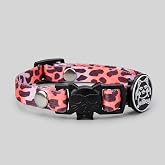 Leopar Desenli Charmlı Kedi Boyun Tasması (Safety Click)
