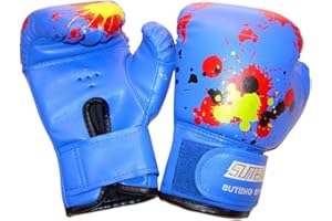 KISBEIBI Guantoni da boxe – 1 paio di guanti da boxe in pelle sintetica per bambini e ragazzi dai 2 agli 11 anni