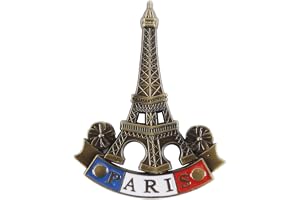 Durlo 3D-magnet i metall för Eiffeltornet, souvenir till Paris, dekorativ magnetisk skulptur för kylskåp, kök, kontor, memo