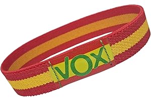 Tiendas LGP - Pulsera elástica, Bandera de España con diseño del emblema de VOX