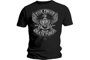 Five Finger Death Punch Howe Eagle Crest T-Shirt - Black - Large