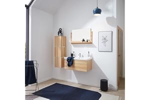 ‎HOME DELUXE Home Deluxe - Badmöbel-Set - WANGEROOGE Big Holz - Large - inkl. Waschbecken und komplettem Zubehör - Breite Waschbecken: ca. 80cm | Badezimmermöbel Waschtisch Badmöbelset