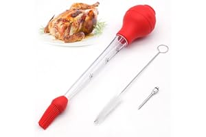 MEIYAXINWIN Bratenspritze, 22ML Baster Spritzenfleisch BBQ Marinadenspritze Truthan-Bratset für BBQ Fleisch Rind Huhn Gebäck