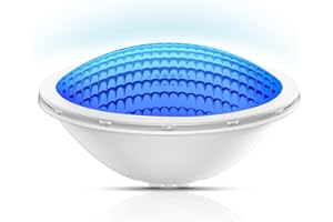 LyLmLe LED Piscine PAR56,18W Projecteur Piscine LED Lampes de Piscines à LEDs Bleu Pur Submersible Lumière, Angle de faisceau 120°, IP68 étanche, 12V AC/DCs