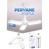 40W 3 Kanatlı Pervane LED Ampul 27 LED Tasarruflu E27 Ev Ampul 4000 L&uuml;men Lamba LD03