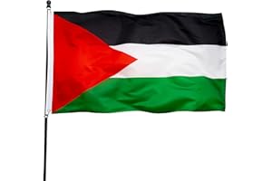 KJSXUUE Palästina Flagge 90x150cm Flagge, leuchtend bunt, lichtbeständig, starke Flagge, Outdoor-Banner, Gartenschild, Rasen-Feiertagsflagge